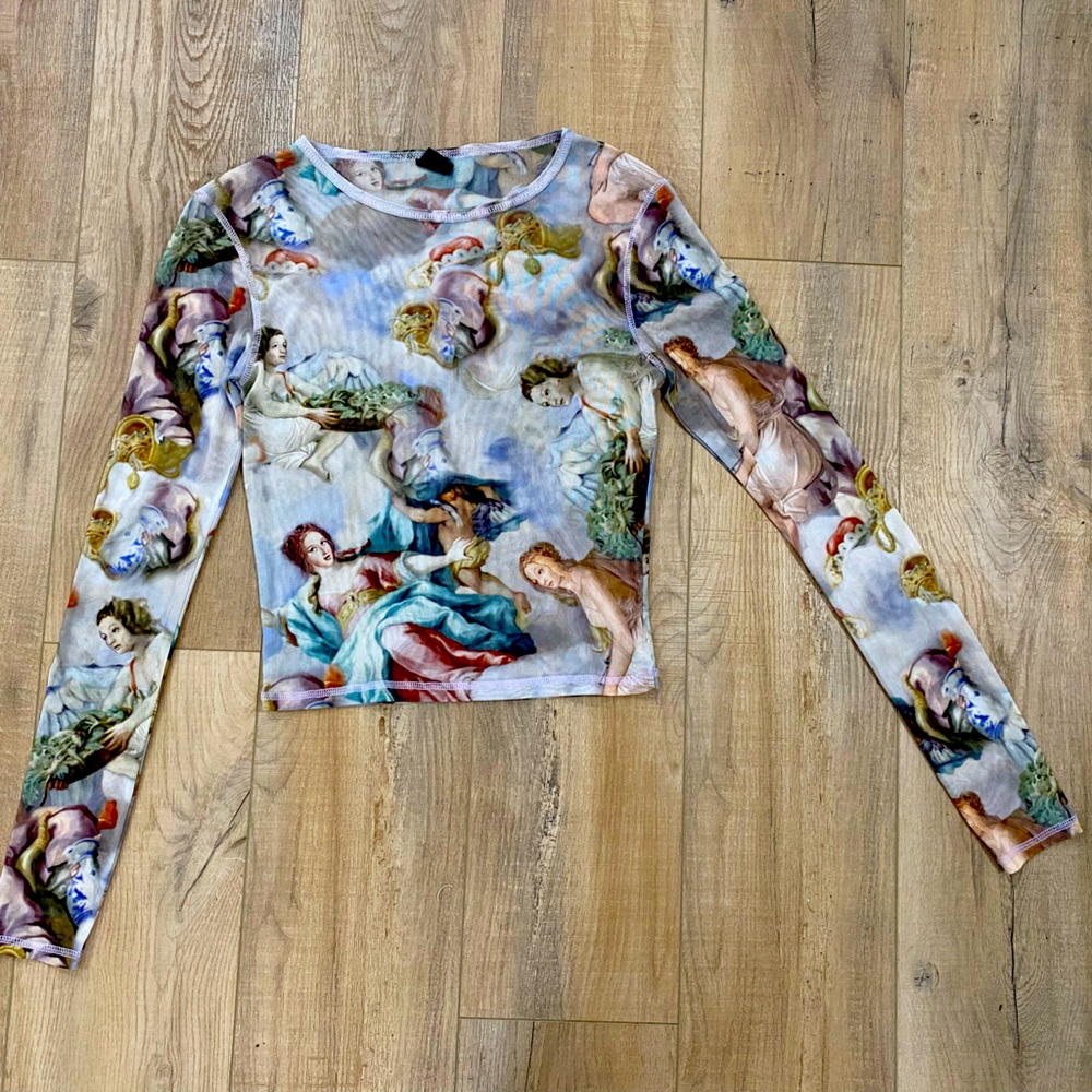 Mesh angelic crop top